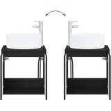  Set namještaja za kupaonicu 2 kom. Crna Konstruirano drvo | shoptok.hr