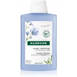 Klorane Flax Fiber Bio šampon za tanku kosu bez volumena 200 ml