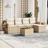 vidaXL 6-dijelni set vrtnih sofa s jastucima bež od poliratana | shoptok.hr