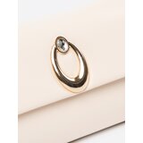 Shelvt Light beige clutch bag with silver elements | Shoptok.si