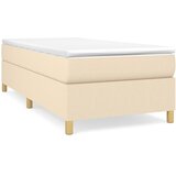 Okvir za krevet s oprugom krem 100 x 200 cm od tkanine | shoptok.hr