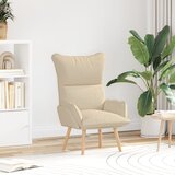 vidaXL Udobna fotelja od krem tkanine | shoptok.hr
