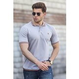 Madmext Men's Gray Polo Neck T-Shirt 5116 Cene