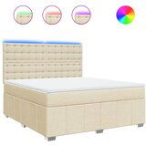 Maison Chic Box spring postelja - Vzmetna postelja z vzmetnico krem 180x200 cm blago SL23521, (21879687) | Shoptok.si