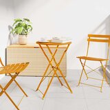 Bistro Stol Gorušica Ø 50 x 71 cm Čelik s prahom | shoptok.hr