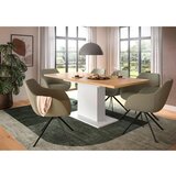 MID.YOU Raztegljiva Miza Marlon, Bela, Barva Hrasta, 150-190x90cm | Shoptok.si