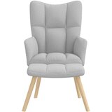  Stolica za opuštanje s tabureom za noge Cloud Grey tkanina | shoptok.hr