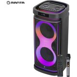 Manta Karaoke zvočnik SPK0804B160 HEKTOR, prenosni, 160 W, RGB LED, mikrofon, daljinec, (5000077868) Cene