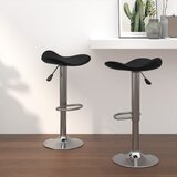 Furnova Barski stolček 2 kosa črno kromirano jeklo in umetno usnje, (21949429) | Shoptok.si