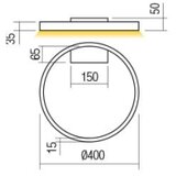  Redo 01-2835 - LED prigušiva zidna svetiljka FEBE LED/24W/230V zlatna | Eponuda.com