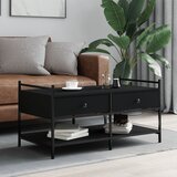  Stolić za kavu crni 99x50x50 cm od konstruiranog drva | shoptok.hr