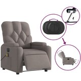  Električni masažni naslonjač od tkanine smeđesivi | shoptok.hr