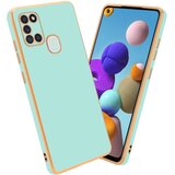 Cadorabo Ohišje, združljiv s Samsungom v sijajni metini zeleni barvi - Zlato - zaščitni pokrov iz fleksibilnega silikona TPU in z zaščito pred kamero, (20603397) | Shoptok.si