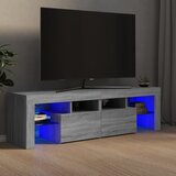vidaXL TV omarica z LED lučkami siva sonoma 140x36,5x40 cm Cene
