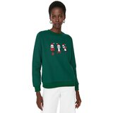 Trendyol Emerald Printed Basic Raised Knitted Family Combination Sweatshirt | shoptok.hr