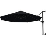  Zidni suncobran s metalnom šipkom 300 cm crni | shoptok.hr