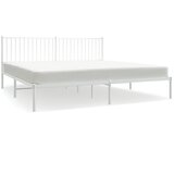 The Living Store Kovinski posteljni okvir z vzglavjem bel 200x200 cm - Posteljni Okvir, (21526005) | Shoptok.si