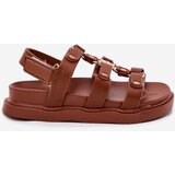 Boto Girls sandals with gold detail brown Lunessa | Shoptok.si