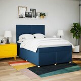  Krevet s oprugama i madracem plavi 140 x 190 cm od tkanine | shoptok.hr