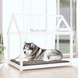  Krevet za pse bijeli 111x80x100 cm od masivne borovine | shoptok.hr