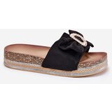 Boto Womens Platform Sandals With Bow And Decorative Brooch Black Lenela | ePonuda.com