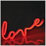  LED neonska zidna dekoracija LOVE LED/3W/3xAA USB crvena | Eponuda.com