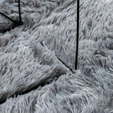  Čupavi tepih s visokim vlaknima srebrnosiva 130x200cm poliester | shoptok.hr