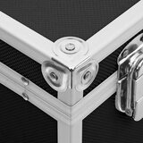 vidaXL Kovčeg za šminku 37 x 24 x 40 cm crni aluminijski | shoptok.hr