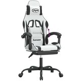 Igralni stol z oporo za noge belo in črno umetno usnje, (21612130) | Shoptok.si
