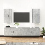  4-dijelni set TV ormarića siva boja betona drveni | shoptok.hr