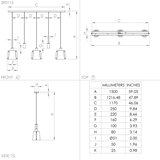 Eglo 390115 - visilica na sajli majagua 5xE27/40W/230V crna/zlatna | Eponuda.com