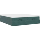 vidaXL Otomanski posteljni okvir z vzmetnicami zelen 160x200 cm žamet, (21608667) | Shoptok.si