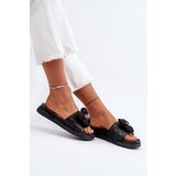 Boto Women's Slides with Ornament on Low Platform Black Cedrella | shoptok.hr