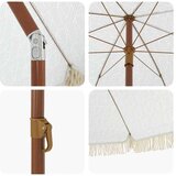  Plažni dežnik Siva in bela 205 x 205 x 210 cm, (5000207260) | Shoptok.si