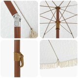  Suncobran Siva i bijela Ø 205 x 209 cm Čelik | shoptok.hr