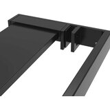 Pregrada za tuš s policom crna 80 x 195 cm s mutnim staklom ESG | shoptok.hr