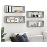  Kockaste zidne police 4 kom boja hrasta 80x15x26 5 cm drvene | shoptok.hr
