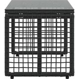 Vanjski stol Crna 80 x 40 x 40 cm PE Rattan i Staklo - Crna | shoptok.hr