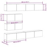  6-dijelni set TV ormarića montiran na zid Artisan Oak | shoptok.hr
