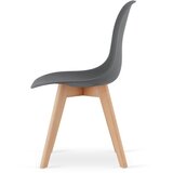  KITO stolica tamno siva / prirodne noge x 4 | shoptok.hr