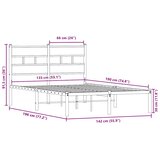  Metalni okvir kreveta bez madraca boja hrasta sonome 135x190 cm | Eponuda.com