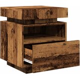  Noćni ormarići s LED svjetlima 2 kom Staro drvo 40x39x48,5 cm | shoptok.hr