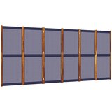 Sobna pregrada s 6 panela tamnoplava 420x180 cm | Eponuda.com