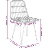  Vrtne stolice 2 kom 48 x 62 x 84 cm od PE ratana | shoptok.hr