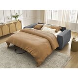 Bobochic Paris Temno siva sedežna garnitura za spanje/raztegljiva iz šenilje 240 cm Hugo – | Shoptok.si