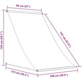 Tenda na uvlačenje antracit 100 x 150 cm od tkanine i čelika | shoptok.hr