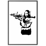  Plakat - Banksy Mona Lisa with Rocket Launcher 29.7x42 Crni okvir | shoptok.hr