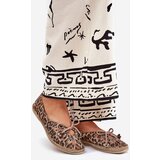Zazoo Flat Ballerinas Made Of Natural Leather Panther Print | Shoptok.si