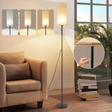 Nettlife zatemnljiva LED talna svetilka retro tkaninski senčnik za dnevno sobo s povlecnim stikalom, (22148927) | Shoptok.si