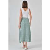 Dewberry 16652 Womens Midi Woven Skirt-GREEN | shoptok.hr